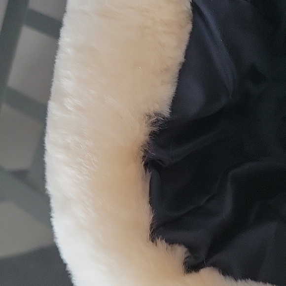 Australian Cloud Nine Genuine Shipskin Shearling Fur Winter Hat Ivory Sherpa L main image 3